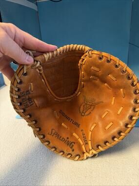 Spalding Signature E-Z-Flex Brown‎ Leather Catcher Mitt Right Hand E1196 4831